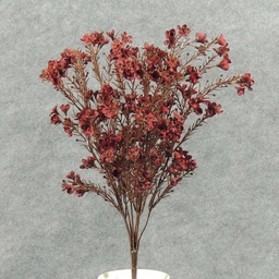 [SBF4110-BUR] WAX FLOWER BUSH X9   18&quot;  BURGUNDY