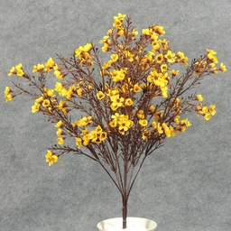 [SBF4110-GYL] WAX FLOWER BUSH X9   18&quot;  GOLDEN YELLOW