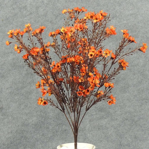 [SBF4110-ORG] WAX FLOWER BUSH X9   18"  ORANGE