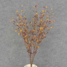 [SBF6084] TEA LEAF/BLOSSOM BUSH X9 17" BROWN/RED/GOLD