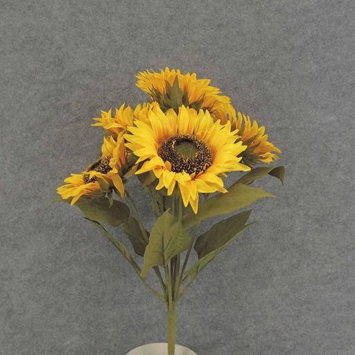 [SBF6060-YEL] SUNFLOWER BUSH X7 18" FLK STEM  YELLOW