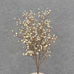 [SBF6085-CRM] BERRY/WAXFLOWER BUSH X7 21&quot; O.D.  CREAM