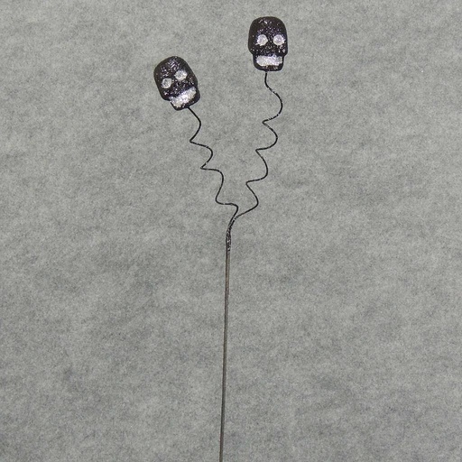 [SBF4107] SKULL PICK 19" SILVER/BLACK