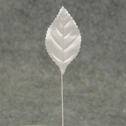 [SE17-WHT] LEAVES CORSAGE MEDIUM WHITE (100/BAG)