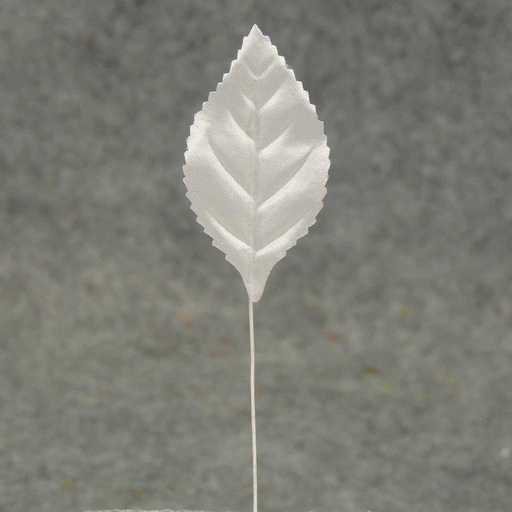 [SE17-WHT] LEAVES CORSAGE MEDIUM WHITE (100/BAG)