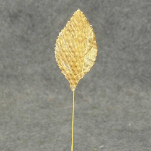 [SE22-GLD] LEAVES CORSAGE MEDIUM GOLD/GLIT (100/BAG)