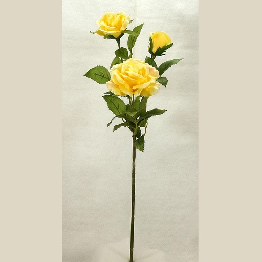 [SE29-YEL] ROSE SPRAY X3 (SATIN) YELLOW