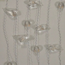 [SE315-CRY] 66&quot; GARLAND TEAR DROP/PEARL HEART  CRYSTAL