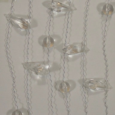 [SE315-CRY] 66" GARLAND TEAR DROP/PEARL HEART  CRYSTAL