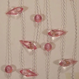 [SE315-PNK] 66&quot; GARLAND TEAR DROP/PEARL HEART  PINK