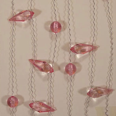 [SE315-PNK] 66" GARLAND TEAR DROP/PEARL HEART  PINK