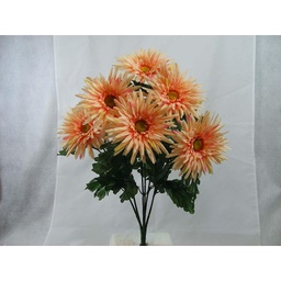 [SE324-PCH] GERBERA BUSH x6 W/7 HEADS PEACH