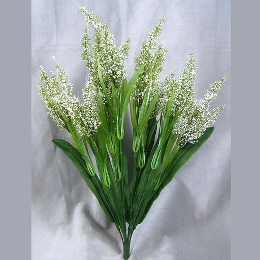 [SE395-CRM] HEATHER GRASS BUSH X9 21.5"  CREAM