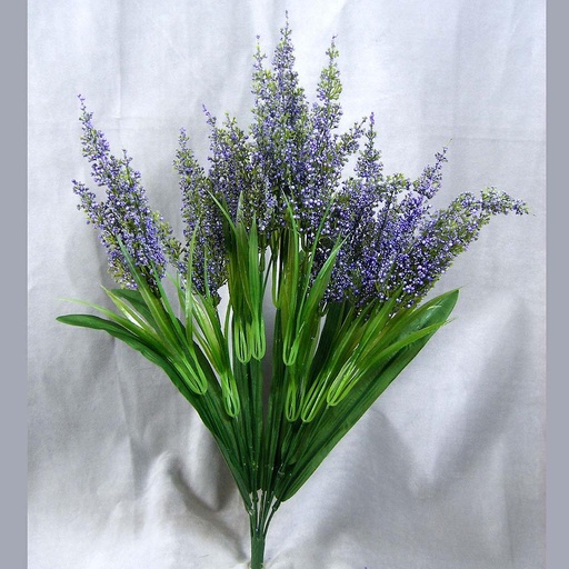 [SE395-PUR] HEATHER GRASS BUSH X9 21.5"  PURPLE