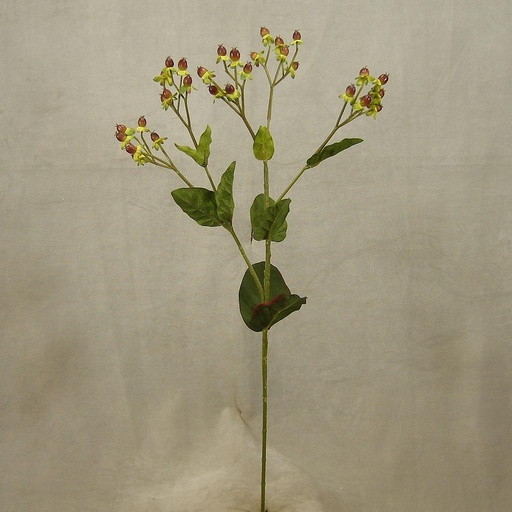 [SE4020-BUR] 25.5" BURGUNDY HYPERICUM BERRY SPRAY X5(3/BDL)