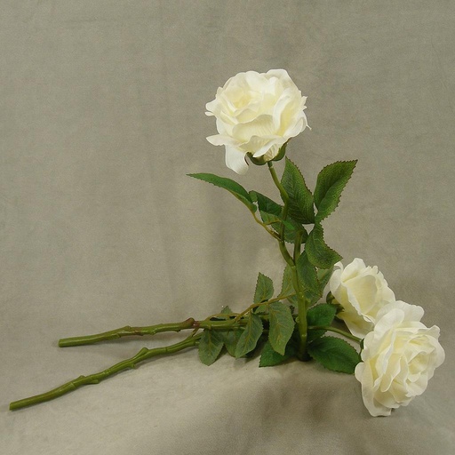 [SE4034-CRM] ROSE OPEN SPRAYx1 (3/BUNDLE)16"  CREAM