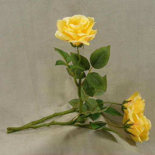 [SE4034-YEL] ROSE OPEN SPRAYx1 (3/BUNDLE)16"  YELLOW