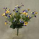 [SE4038-YLV] PANSY BUSH X7   16.5"  YELLOW/LAVENDER