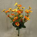 [SE4038-YOR] PANSY BUSH X7   16.5"  YELLOW/ORANGE