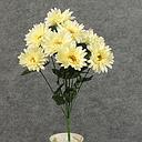 [SE4054-CWH] GERBERA SATIN BUSH X9 17&quot;  CREAM/WHITE