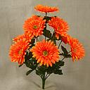 [SE4054-ORG] GERBERA SATIN BUSH X9 17&quot;  ORANGE
