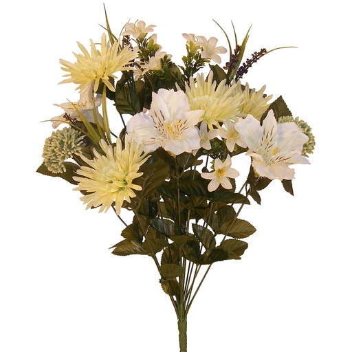 [SE45-YCM] MIX MUM/ALSTROMERIA BUSH X18  LT.YELLOW/CREAM