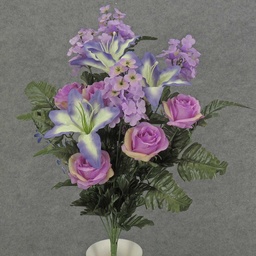 [SE5019-LAV] ROSE/LILY/LILAC HALF BUSH X15  LAVENDER