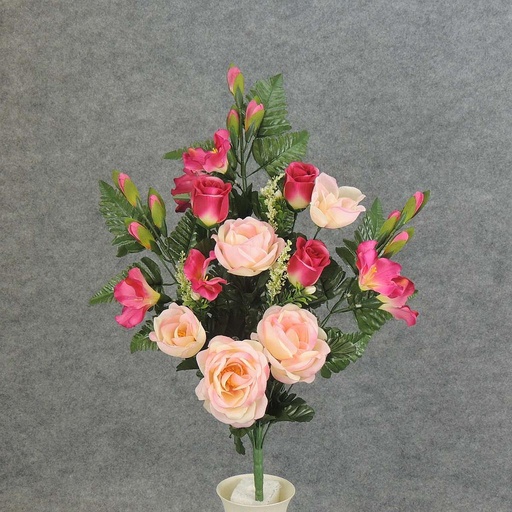 [SE5020-PKB] ROSE/ROSE BUD/GLAD HALF BUSHx15  PINK/BEAUTY 
