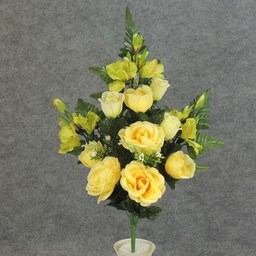 [SE5020-YGN] ROSE/ROSE BUD/GLAD HALF BUSHx15  YELLOW/GREEN
