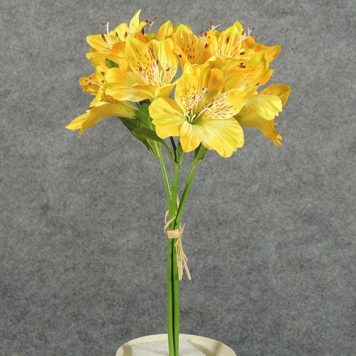 [SE5063-YEL] ALSTROMERIA BUNDLE W/RAFFIA TIE  YELLOW