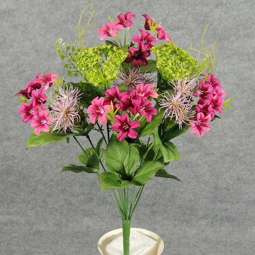 [SE5068-FUS] LILY/QUEEN ANN'S LACE BUSH X9  FUCHSIA
