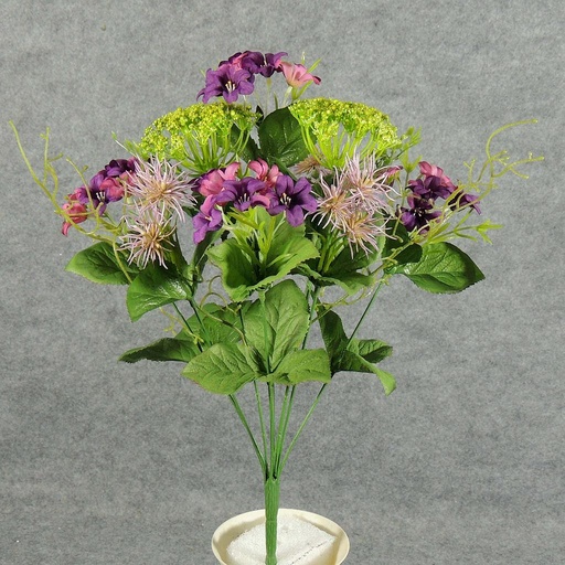 [SE5068-PLM] LILY/QUEEN ANN'S LACE BUSH X9  PLUM