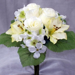 [SE52-CRM] ROSE BUD/HYDRANGEA BUNDLE CREAM
