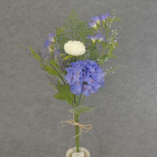 [SE6014-CLV] HYDRANGEA/PEONY/FREESIA BUNDLE 30" CREAM/LAVENDR