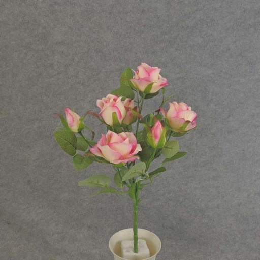[SE6029-HPK] ROSE SPRAY X7  14"   HOT PINK