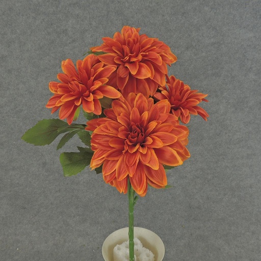 [SE6039-ORG] DAHLIA SPRAY X7 15.5"  ORANGE