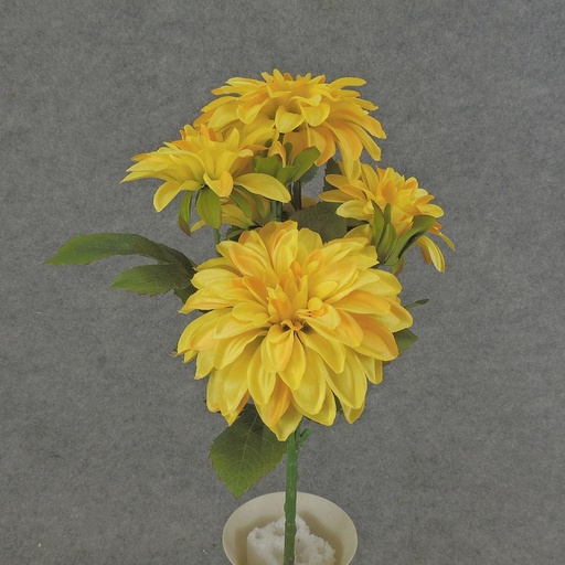 [SE6039-YEL] DAHLIA SPRAY X7 15.5"  YELLOW
