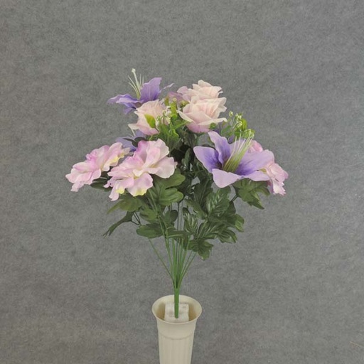 [SE6046-LVP] 21" DAHLIA/LILY/ROSE MIX BUSH X14