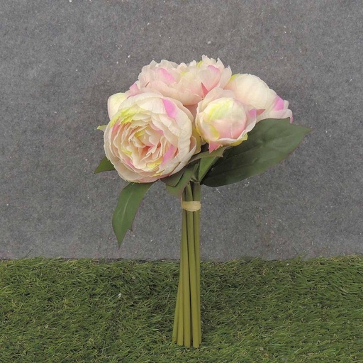 [SE6050-CPK] PEONY BUNDLE X7  11"  CREAM/PINK