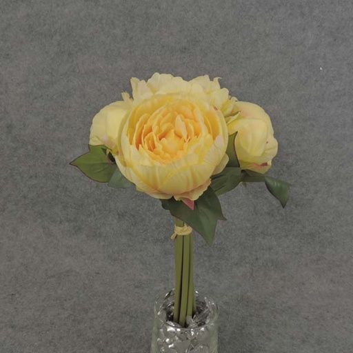 [SE6050-YEL] PEONY BUNDLE X7  11"  YELLOW