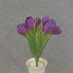 [SE6054-DKP] CROCUS BUSH X12 10.5&quot; DK PURPLE