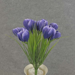 [SE6054-PUR] CROCUS BUSH X12  10.5&quot; PURPLE