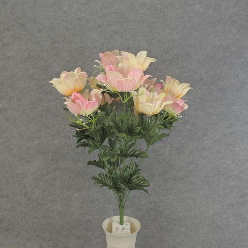 [SE6067-PPH] POPPY BUSH X14      22"  PINK/PEACH