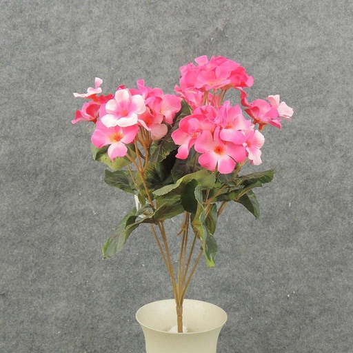 [SE6089-PNK] GERANIUM BUSH 14.5" X7  PINK