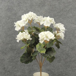 [SE6090-WHT] GERANIUM BUSH 18&quot; X9 WHITE