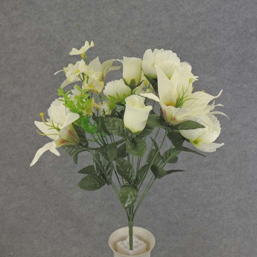[SE6099-CGN] LILY/PEONY/ROSE BUSH X14 19"   