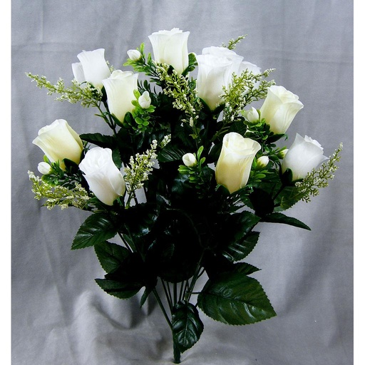 [SE6-CRM] ROSE BUD BUSH X14 CREAM COMBO