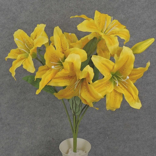 [SE7006-YEL] LILY BUSH X9 21" 8" dia  YELLOW