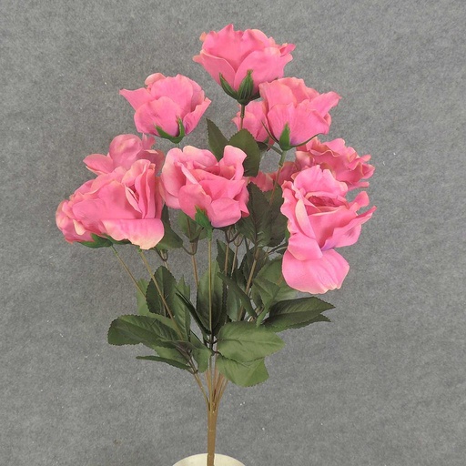 [SE7009-PNK] ROSE BUSH X12 23" 4"/2.5"dia  PINK