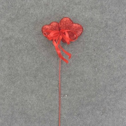 [SE7500] HEART DOUBLE GLITTER 18&quot; OAL (6/BAG) 